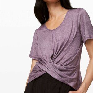 Lululemon | Heathered Smoked Mulberry Do the Daily Short Sleeve | Size 10